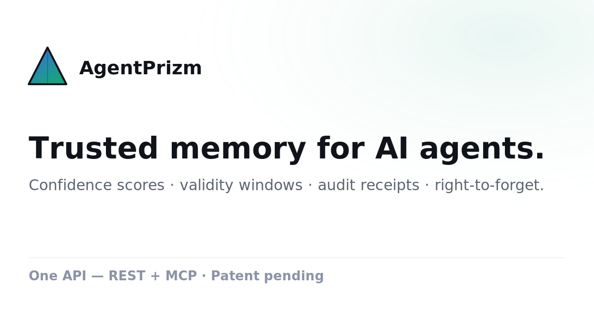 AI Agent Memory + Skills API — AgentPrizm